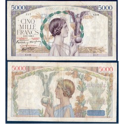 5000 Francs La Victoire TB 19.1.1939 Billet de la banque de France