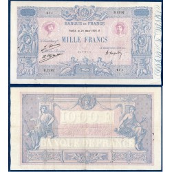 1000 Francs Bleu et Rose TTB 23.3.1926 Billet de la banque de France