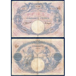 50 Francs Bleu et Rose TB 10.7.1924 Billet de la banque de France