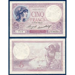 5 Francs Violet TTB+ 22.6.1933 Billet de la banque de France