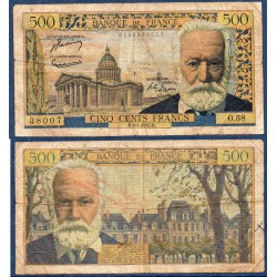 500 Francs Victor Hugo B 6.1.1955 Billet de la banque de France