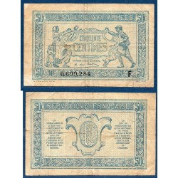 50 centimes TB Trésorerie aux armées 1917 série F Billet du trésor Central