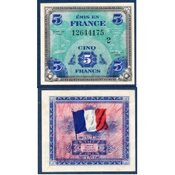 5 Francs Drapeau Sup 1944 série 2 Billet du trésor Central