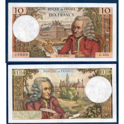 10 Francs Voltaire Sup 7.11.1968 Billet de la banque de France