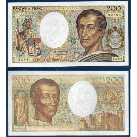 200 Francs Montesquieu Sup- 1982 Billet de la banque de France