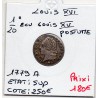 1/20 Ecu au nom de Louis XV posthume 1779 A Paris Louis XVI pièce de monnaie royale