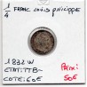 1/4 Franc Louis Philippe 1832 W lille TTB-, France pièce de monnaie