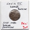 Denier de pontoise 1er type Louis VII (1137-1180) pièce de monnaie royale