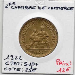 Bon pour 2 francs Commerce Industrie 1922 Sup+, France pièce de monnaie