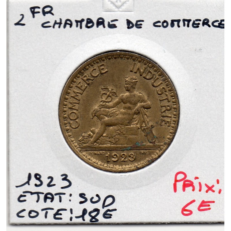 Bon pour 2 francs Commerce Industrie 1923 Sup, France pièce de monnaie