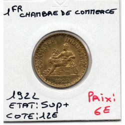 Bon pour 1 franc Commerce Industrie 1922 Sup+, France pièce de monnaie