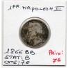 1 franc Napoléon III tête laurée 1866 BB Strasbourg B, France pièce de monnaie