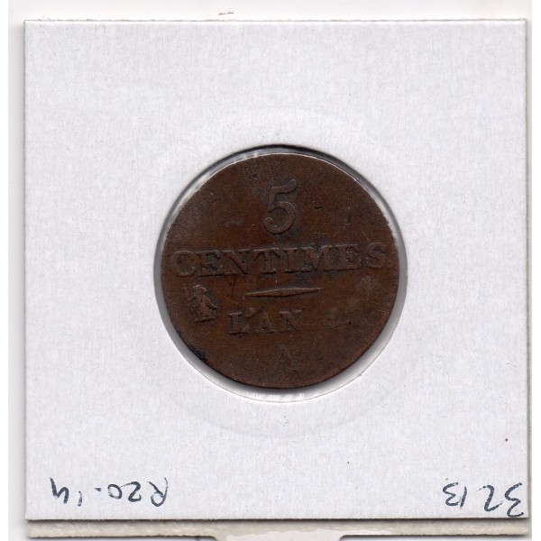 5 centimes Dupré An 4 A paris TTB-, France pièce de monnaie