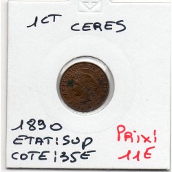 1 centime Cérès 1890 Sup, France pièce de monnaie