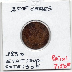 2 centimes Cérès 1890 Sup-, France pièce de monnaie