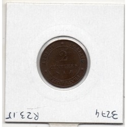 2 centimes Cérès 1889 TTB+, France pièce de monnaie