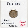 Pays Bas 10 cents 1890 Sup, KM 80 pièce de monnaie