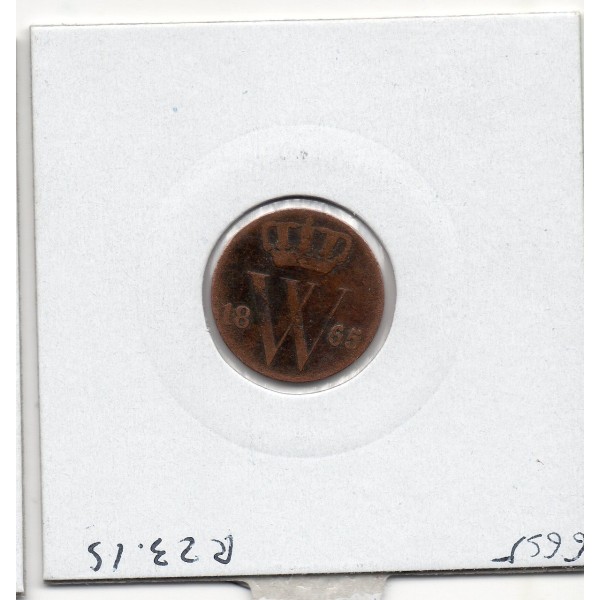 Pays Bas 1/2 cent 1865 TB, KM 109 pièce de monnaie