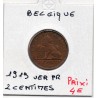 Belgique 2 centimes 1919 en français Sup-, KM 69 pièce de monnaie