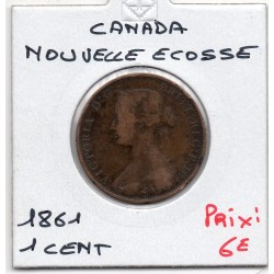 Nouvelle Ecosse 1 cent 1861 TB, KM 8 pièce de monnaie