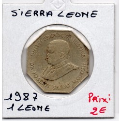 Sierra Leone 1 leone 1987 TTB, KM 43 pièce de monnaie