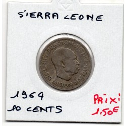 Sierra Leone 10 cents 1964 TB, KM 19 pièce de monnaie
