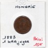 Hongrie 1 Krajczar 1883 TTB, KM 458 pièce de monnaie