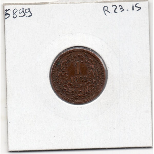 Hongrie 1 Krajczar 1883 TTB, KM 458 pièce de monnaie