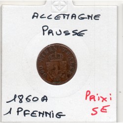 Prusse 1 pfenning 1860 A TTB KM 451 pièce de monnaie