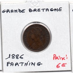 Grande Bretagne Farthing 1886 TTB, KM 753 pièce de monnaie