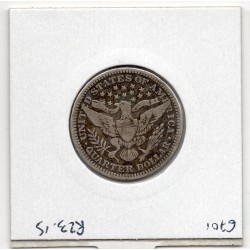 Etats Unis Quarter ou 1/4 Dollar 1909 TB-, KM 114 pièce de monnaie