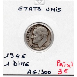 Etats Unis dime 1946 TTB, KM 195 pièce de monnaie