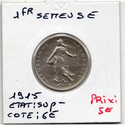 1 franc Semeuse Argent 1915 Sup-, France pièce de monnaie