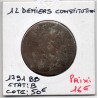 12 denier Constitution Louis XVI 1791 BB Strasbourg B, France pièce de monnaie