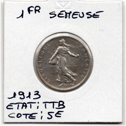 1 franc Semeuse Argent 1913 TTB, France pièce de monnaie
