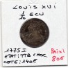 1/10 Ecu 1775 I Limoge Louis XVI TTB pièce de monnaie royale