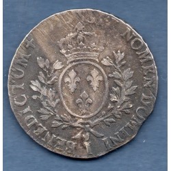 Ecu aux branches d'oliviers 1775 I Limoges Louis XVI pièce de monnaie royale