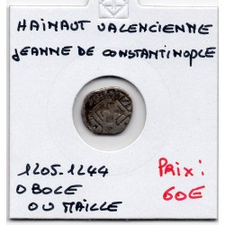 comté de hainaut Jeanne de Constantinople (1205-1244) Obole ou maille