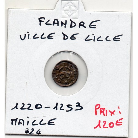 Flandre, ville de Lille anonyme (1220-1253), maille piece de monnaie