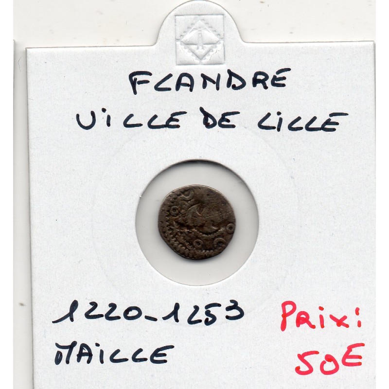 Flandre, ville de Lille anonyme (1220-1253), maille piece de monnaie