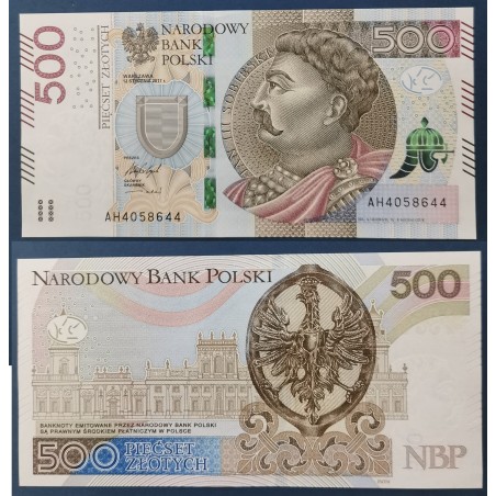 Pologne Pick N°190b, Neuf Billet de banque de 500 Zlotych 2017