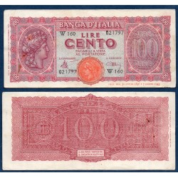 Italie Pick N°75a, Billet de banque de 100 Lire 1944