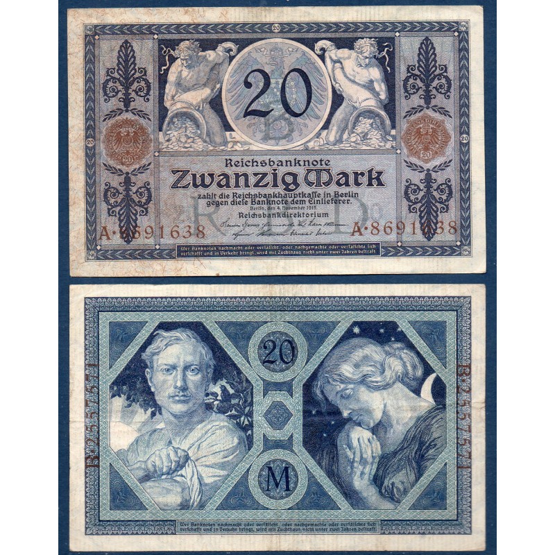 Allemagne Pick N°63a, TTB Billet de banque de 2 Mark 1915