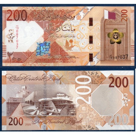 Qatar Pick N°37, Billet de banque de 200 Riyals 2020