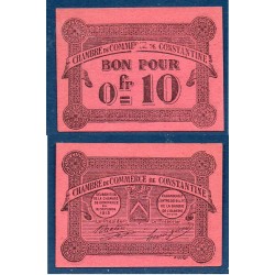 Algérie Chambre de Commerce Constantine pirot 47, Neuf Billet de banque de 10 centimes 1915