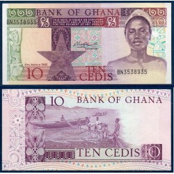 Ghana Pick N°20d, Sup Billet de banque de 10 Cedis 1982