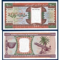 Mauritanie Pick N°5g, neuf Billet de banque de 200 Ouguiya 1996