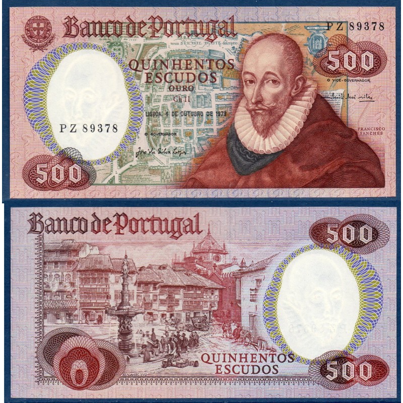 Portugal Pick N°177a, TTB Billet de banque de 500 Escudos 1979