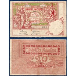 Belgique Pick N°67, TB Billet de banque de 20 francs 1913