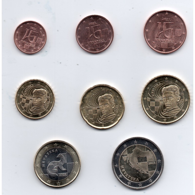 Série de pieces de monnaie Euro de Croatie